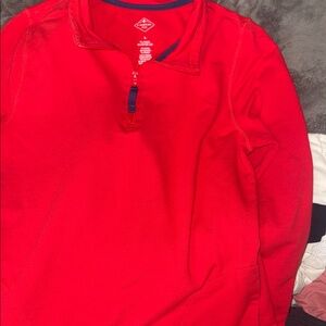 St. John's Bay Bold Red Men's Quarter-Zip Sweatshirt